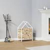 VidaXL Firewood Rack White 40x25x60 Cm, Fireplace Log Holder, Log Holder, Log Rack, 864292