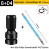 PH2 Phillips Screwdriver Bits Cross Head Magnetic 50/100/150mm Hand Tool 1/2” Square To 1/4” Hex Wrench Socket Adapter Converter