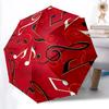 1pc Music Notes Pattern Automatic Folding Umbrella Durable Iron Frame,All Seasons Home Travel Outdoor Multifunctional Umbrella Yy251115157