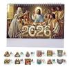 DIY Rhinestone Art Painting Desk Calendar Kit 12-Month Home Office Planner 2026 Practical Sparkling Rhinestone Craft Calendar