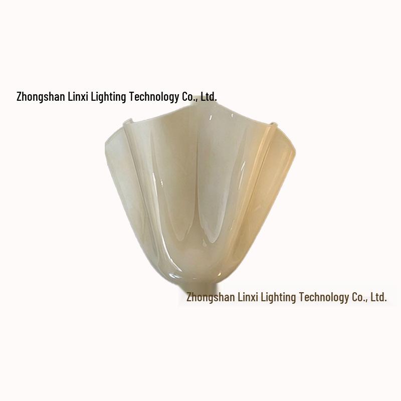 French Vintage Seashell Glass Wall Lamp for Living Room, Bedroom, or Hallway Ambiance.