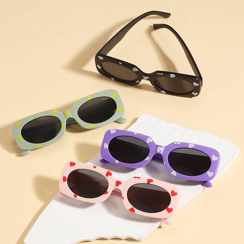2-8 Years Kids Rectangular Sun Glasses Sun Protection Girls Boys Shades Vintage Eyewear