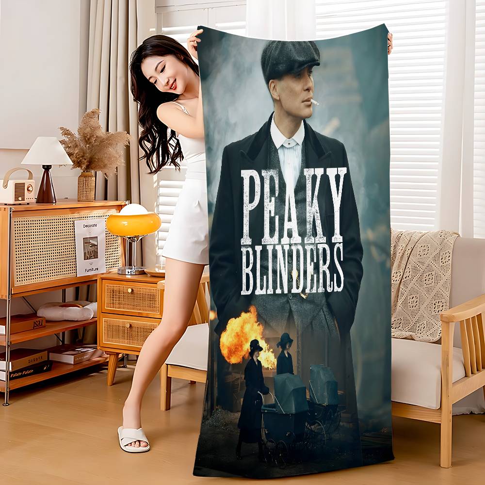 P-Peaky B-Blinders TV Bath Towel Microfiber Soft Water Absorbing Breathable For Girl Kids Decorative Cartoon Beach Towel