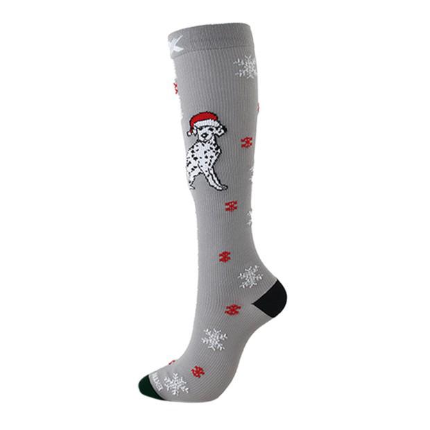 HYSAIXIA Compression Socks Funny Pattern Animals Sheep Monkey Music Cat Men Women Pressure Stockings Knee High Run Sport Socks