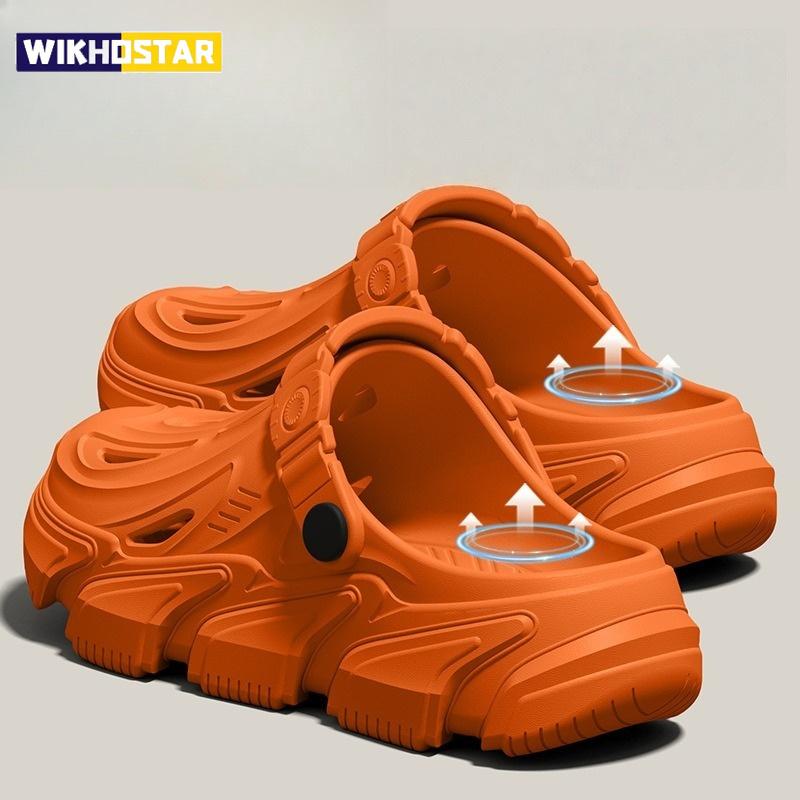 Herren Neue Frühjahrs- und Sommer-Stil Mecha-Stil Eva Bequem Lässig Weich Dicke Sohle Einfach Innen Haus Außen Urlaub Vielseitig Clogs
