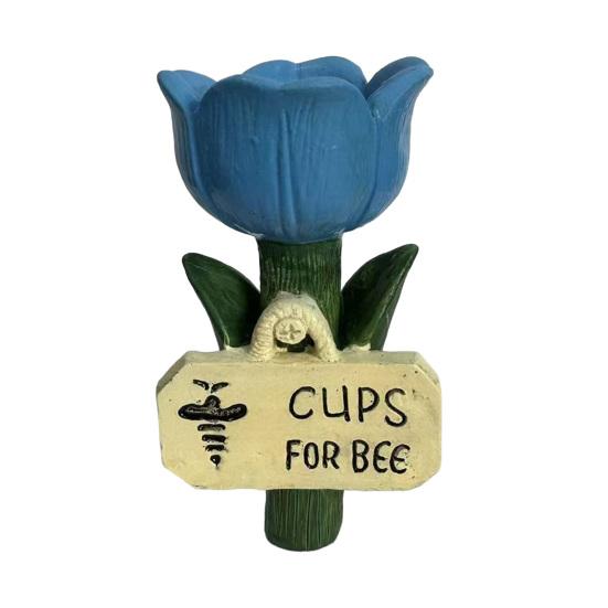 Insekten-Wassernapf Blumenförmige Bienen-Trinkstation Bestäuber-Hydrationsbecher für Bienen Schmetterlinge Outdoor-Garten-Hof-Dekoration
