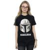 Star Wars Womens/Ladies The Mandalorian Helmet Logo Cotton Boyfriend T-Shirt