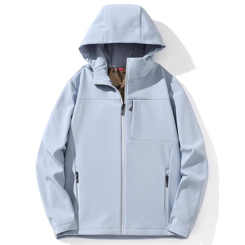 Unisex Windproof Softshell Jacket: Warm Hooded Outdoor Cardigan for Men & Women In Autumn/Winter