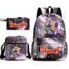 School Season Student Backpack Heat Transfer Backpack Satchel Pencil Bag Three-Piece Set