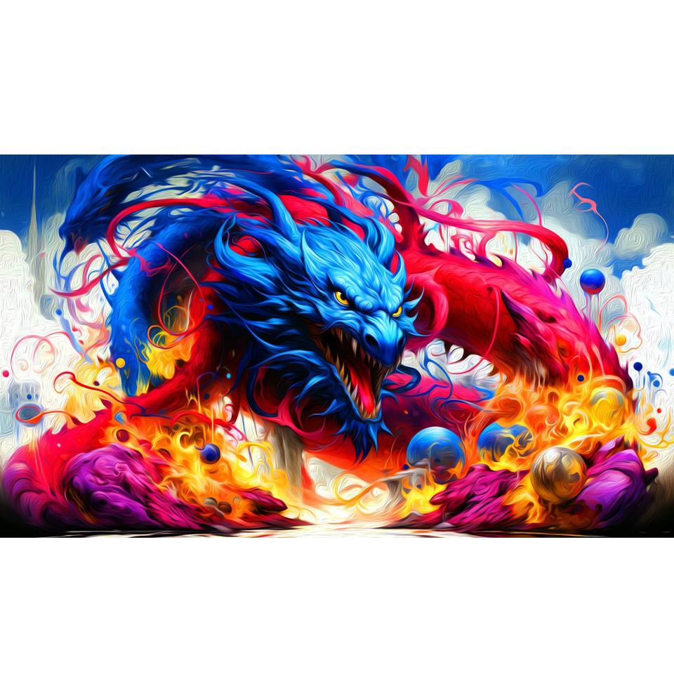 

DIY 5D алмазная картина полный круглый квадратный алмазный дракон картина ручная работа домашнее искусство подарок алмазная картина набор украшение Full Round 20x40CM