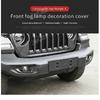 JeCar Car Front Bumper Fog Light Cover Lamp Hoods Decoration For Jeep Wrangler JL JT Gladiator 2018 Up Car Exterior Accessories