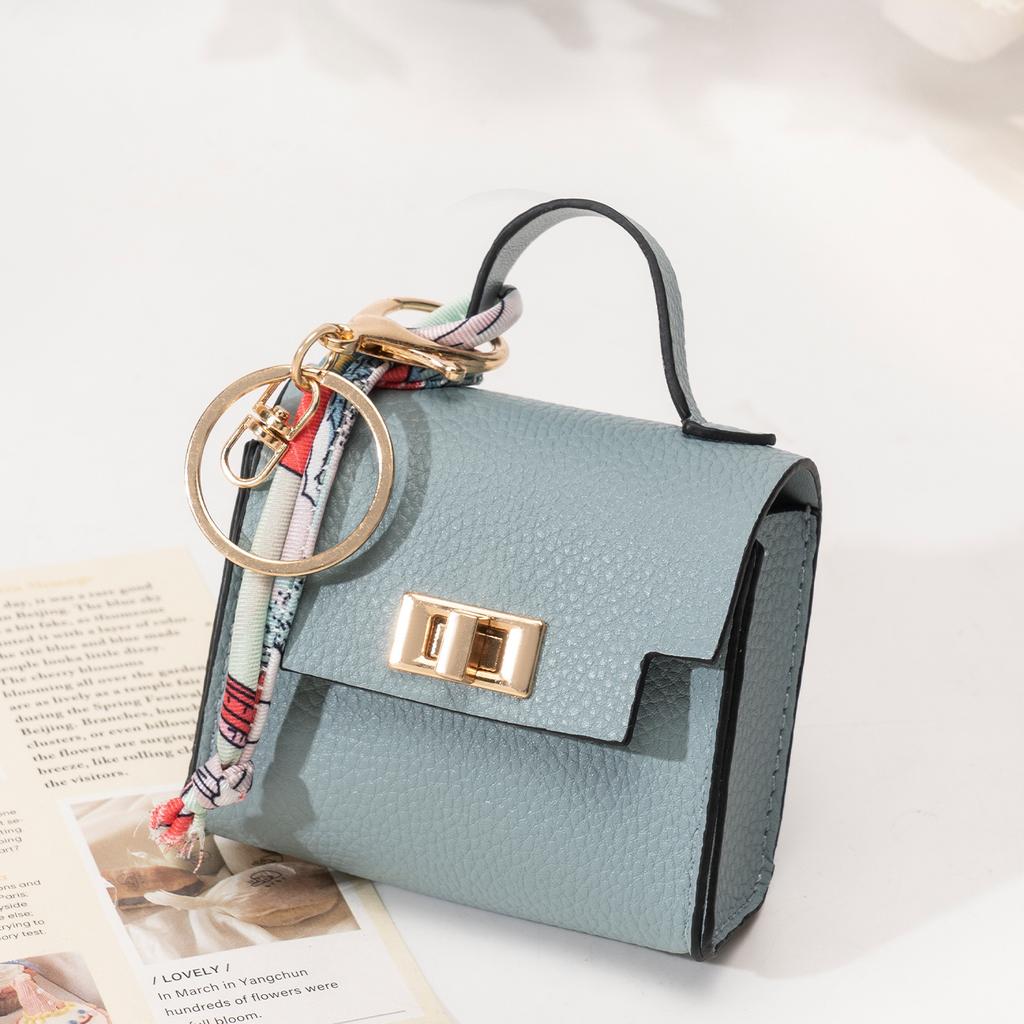 Mini wallet light luxury bag pendant mini platinum bag cute creative car key chain charm lipstick headphone case