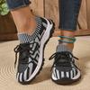 Ladies Outdoor Knitted 2026 New Women's Vulcanize Shoes Breathable Women Sneakers Mixed Colors Lace Up Casual Shoes Flats