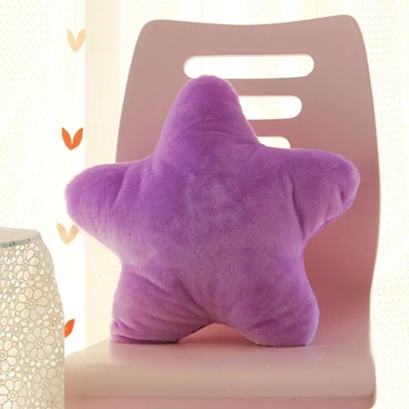 pillow pillow pink Five-pointed decoration bedroom pillow sofa plush sleeping yellow cushion star soft red ornaments home 40cm фиолетовый