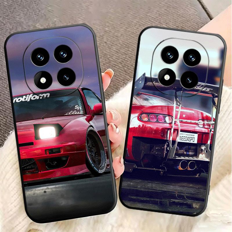Japan JDM Sports Cars Theme Soft Phone Case for Xiaomi Redmi Note 12 13 14 15 Pro Plus 11 12S 11S 11T 10 4G Black Cover Back She