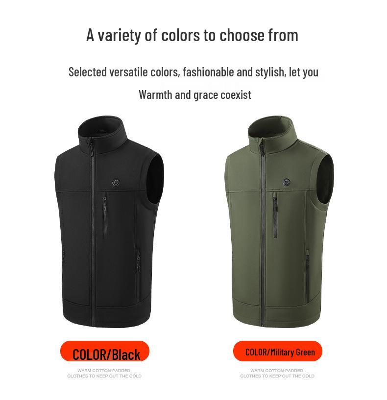 USB Heated Soft Shell Winter Vest with Smart Temperature Control