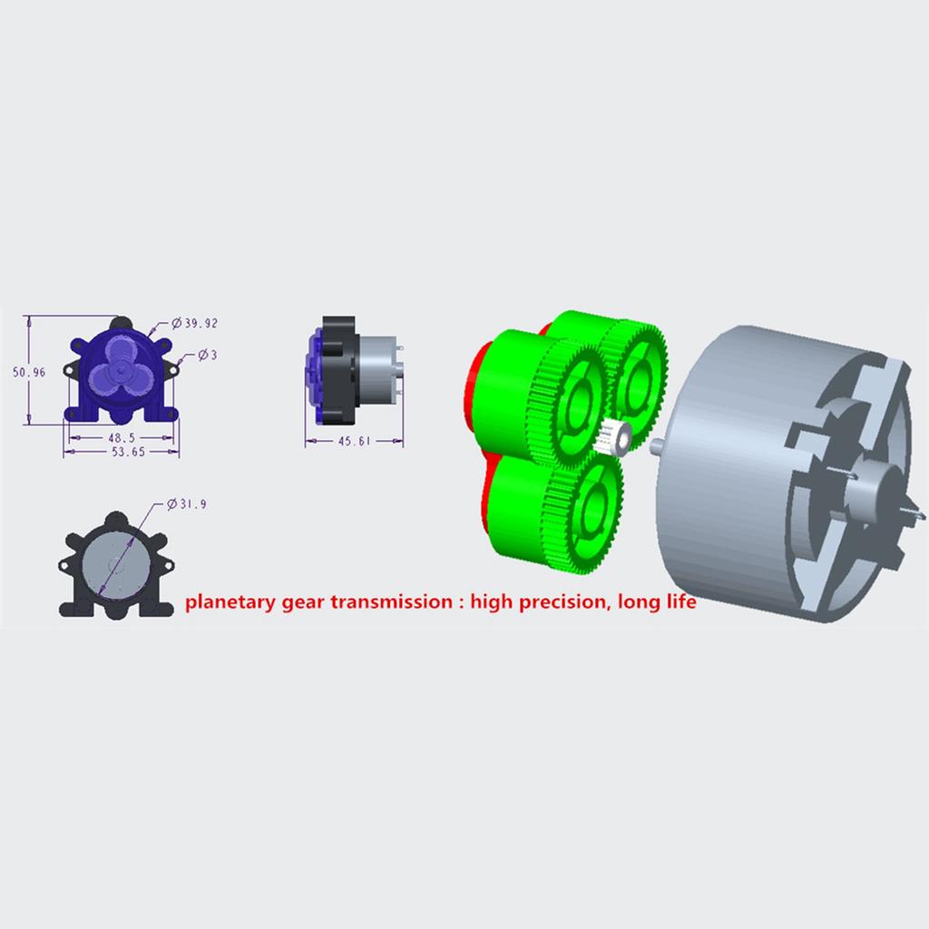 Høyflyt Peristaltisk Pumpe Miniatyr Doseringspumpe Peristaltisk Slangepumpe for Laboratorium Akvarium Kjemisk Analyse 10-26ml/min