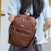 Fashion Solid Color Golden Bead Decoration Women Casual Backpack For Daily Use