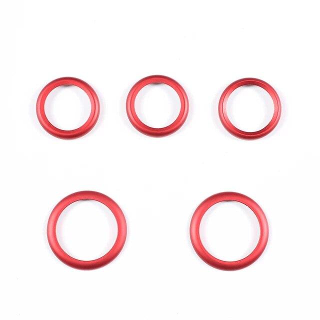 For FIAT Abarth 500 500C 595 595C 695 695C 2008-23 Car Double Flashing Glass Lifting Decoration Ring Aluminum Alloy Accessories