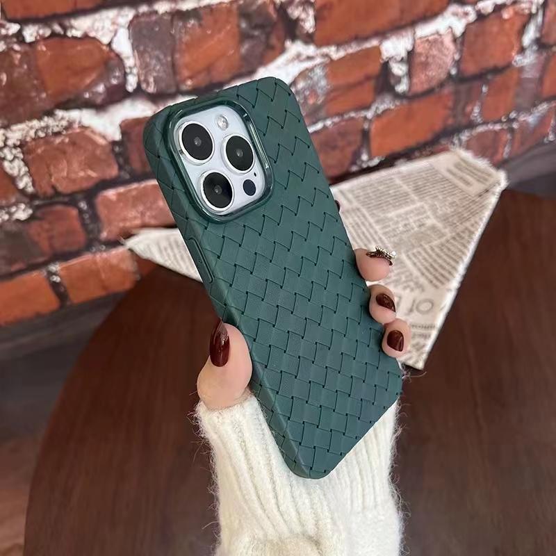 Ultra Thin Braide Weave Skin Phone Case For Iphone 14 12 11 13 Pro Max Xr X Xs 7 8 Plus Soft Tpu Cover