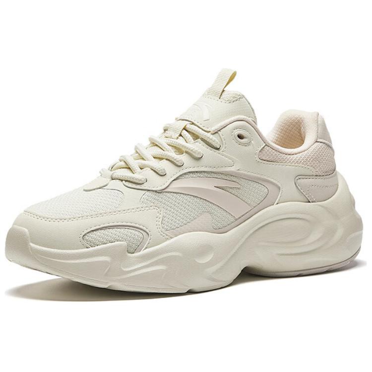New Anta Anti Slip And Wear Resistant Breathable Low Top Casual Shoes Women's Beige 922518807-4