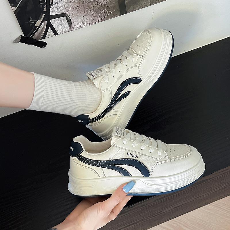 Cowhide Version Leather Little White Shoes Women's Autumn New Soft Baseplate Shoes Versatile Student Casual Sports Shoes