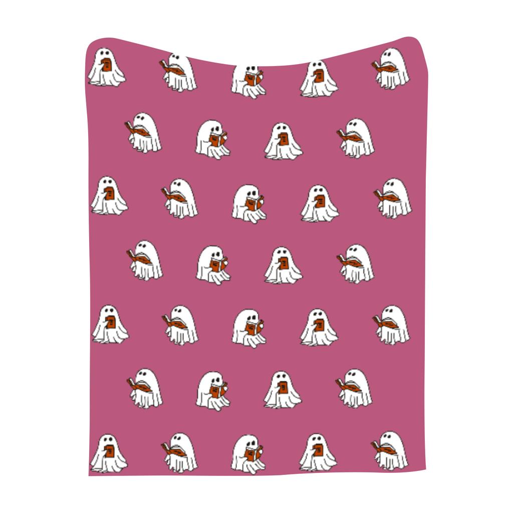Cute Reading Blanket, Halloween Reading Blanket, Cute Fall Blanket Gift For The Spooky