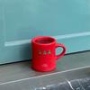 Positive Red New Year'S Tree Graffiti Waist Niche Cartoon Ceramic Water Cup Coffee Cup Souvenir