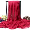 Extra-Large Bright Red Chiffon Scarf for Spring & Summer – Versatile Sunscreen Shawl for Beach, Dance, or Party.