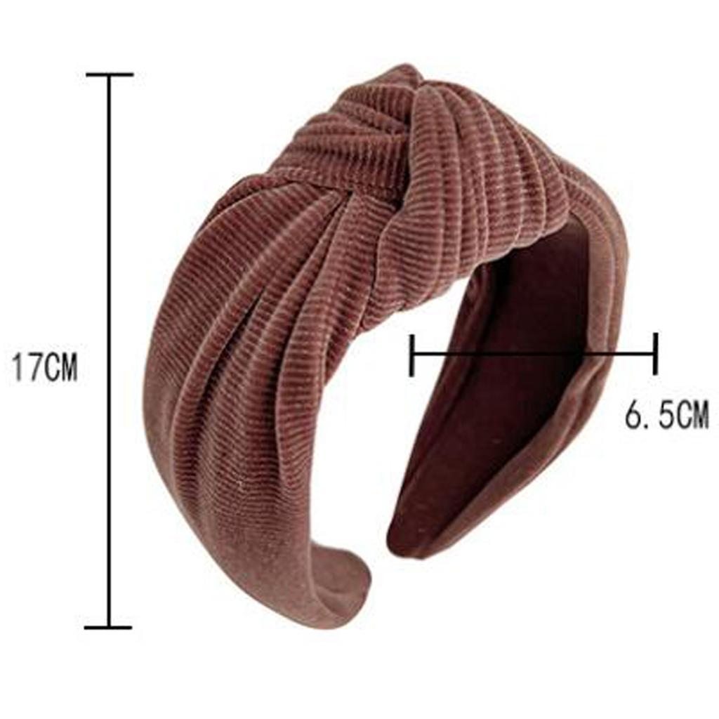 PROLY New Fashion Headband For Women Center Knot Turban Winter Wide Side Warm Flannelette Headwear Winter Hair Accessories