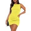Solid Color round Neck Sleeveless Dress Solid Color round Neck Sleeveless Dress Female