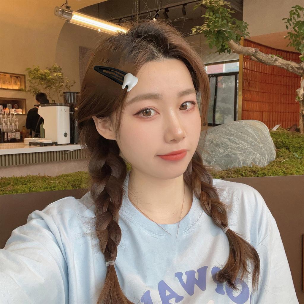 Delicate Hair Clip Tooth Y2K Barrettes Clip Harajuku Hairpin Sweet Girls Hair Harajuku Lady Mini Tooth Shape