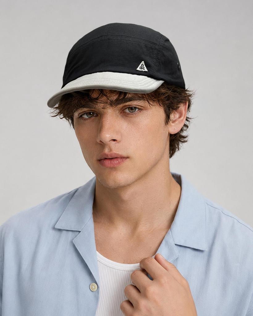 Clape Short Brim Baseball Cap Cotton Unstructured Outdoor Running Black BS26DY11