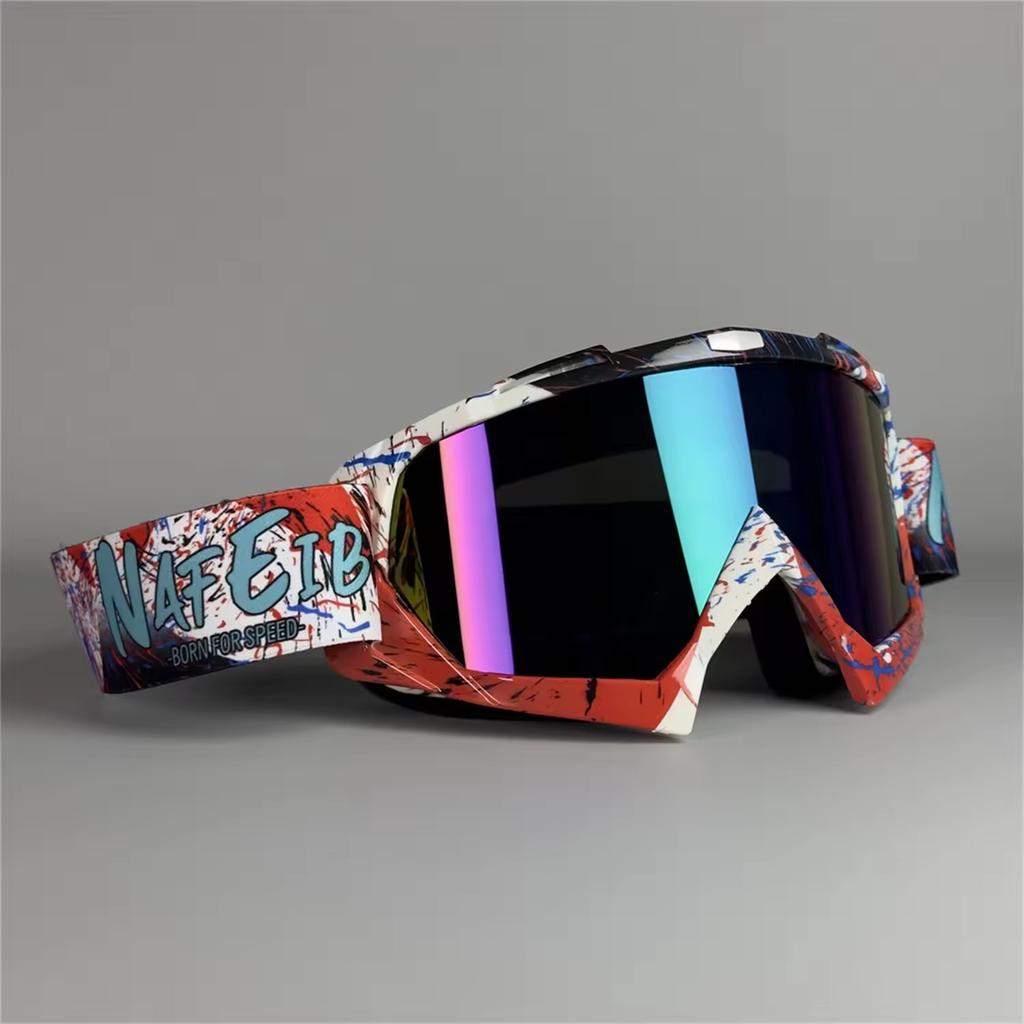 2026 Vibrant Frame Design Motocross Goggles UV400 Lens  Lightweight Durable Adjustable Strap Outdoor Sports Riding Goggles