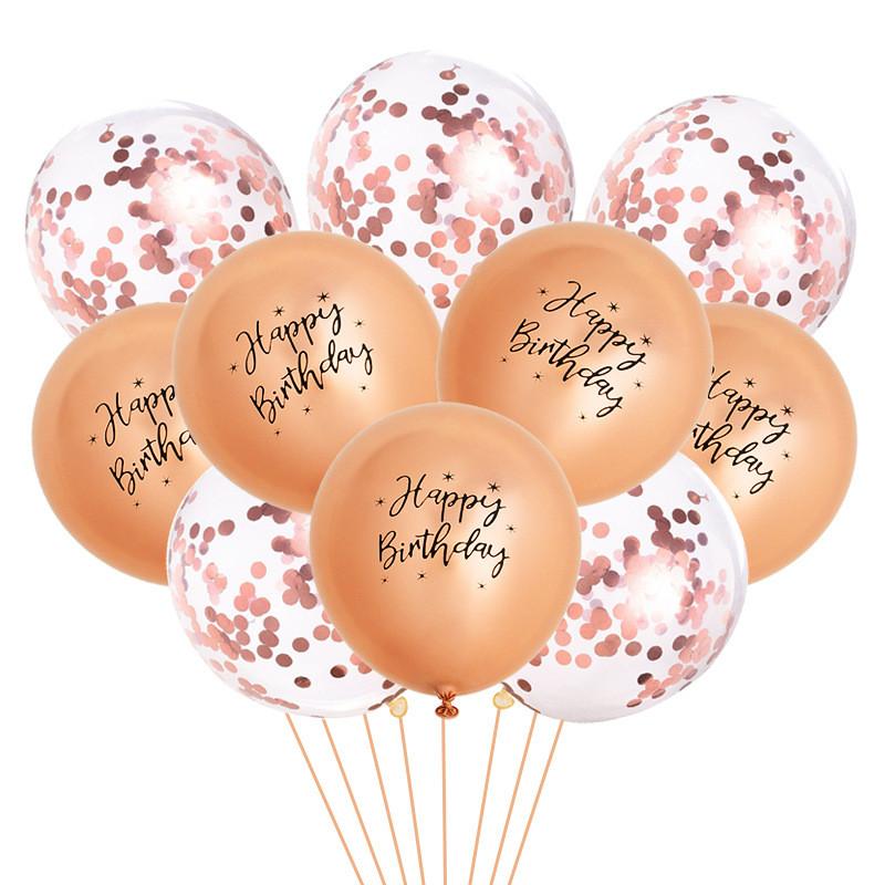 20ks metalický balónek Happy Birthday Balloon Confetti Balloon Gold Silver Blue