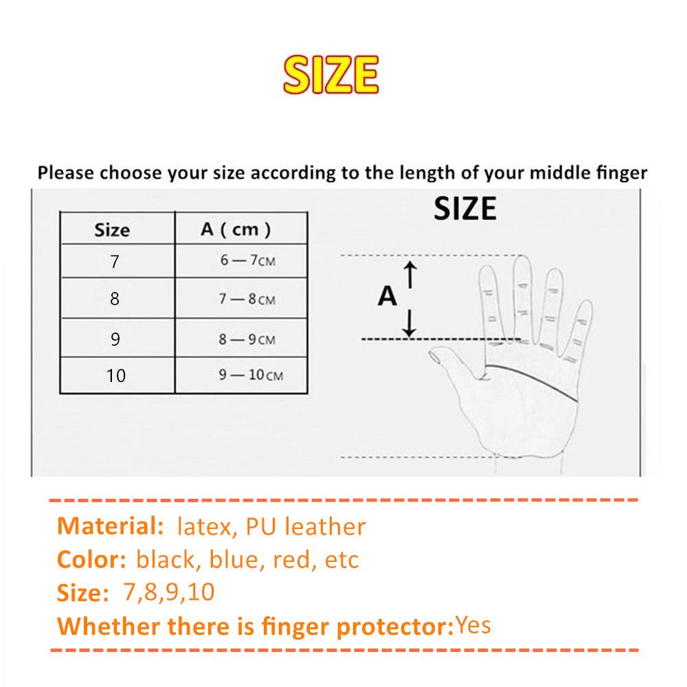 Professionelle Torwarthandschuhe Schwarz Blau Fußballhandschuhe Zubehör Training Latex Größe 7-10