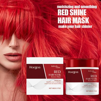 Red Collagen Color-preserving Hair Mask, Moisturizing and Softening Hair, Gentle and Refreshing, Keeping Hair Shiny and Smoothing Frizz
