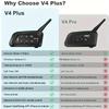 Motorcycle Helmet Bluetooth 5.1 Intercom with 1500m Range, 18h Talk Time, CVC Noise Cancelling & Waterproof Design