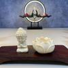 Chinese Style Lotus Tathagata Buddha Statue Cute Coconut Figurine Buddha Ornaments  Home Desktop
