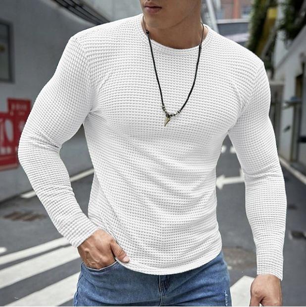 Men S Long Sleeve Round Neck Casual Basic T Shirt S
