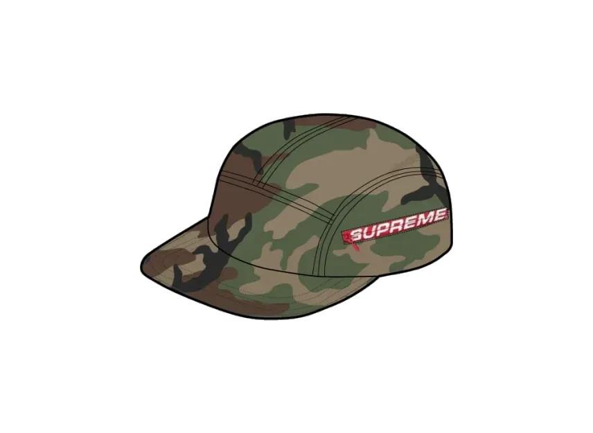 Supreme Side Zip Camp Cap Woodland Camo One-Size