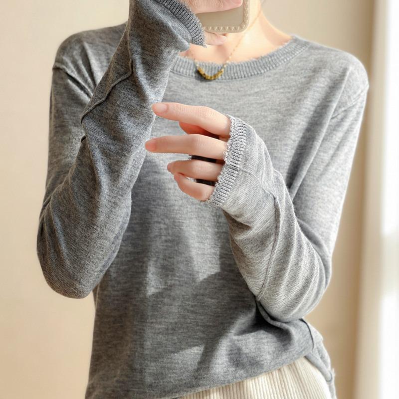 Women's Autumn Winter  pullover Sweater Knitted Bottoming Shirt Thin Coat