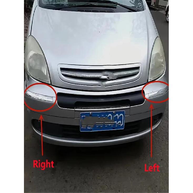 7452RA 7452QZ For Picasso front bumper bright silver decorative strip front bumper curved strip 9650485877 Left