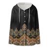 Women's Coat Casual And Fashionable Composite Thick And Warm Printed Hooded Jacket
