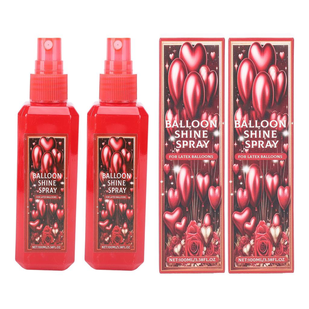 2 ks 100ml Sprej na lesk balónků Dlouhotrvající Vysoce lesklý Sprej na balónky na Svatby Narozeniny