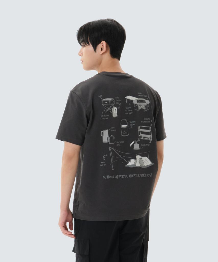 SNOWPEAK APPAREL Sorona Gear Short Sleeve T-Shirt (S26Mufts06) Dark Charcoal