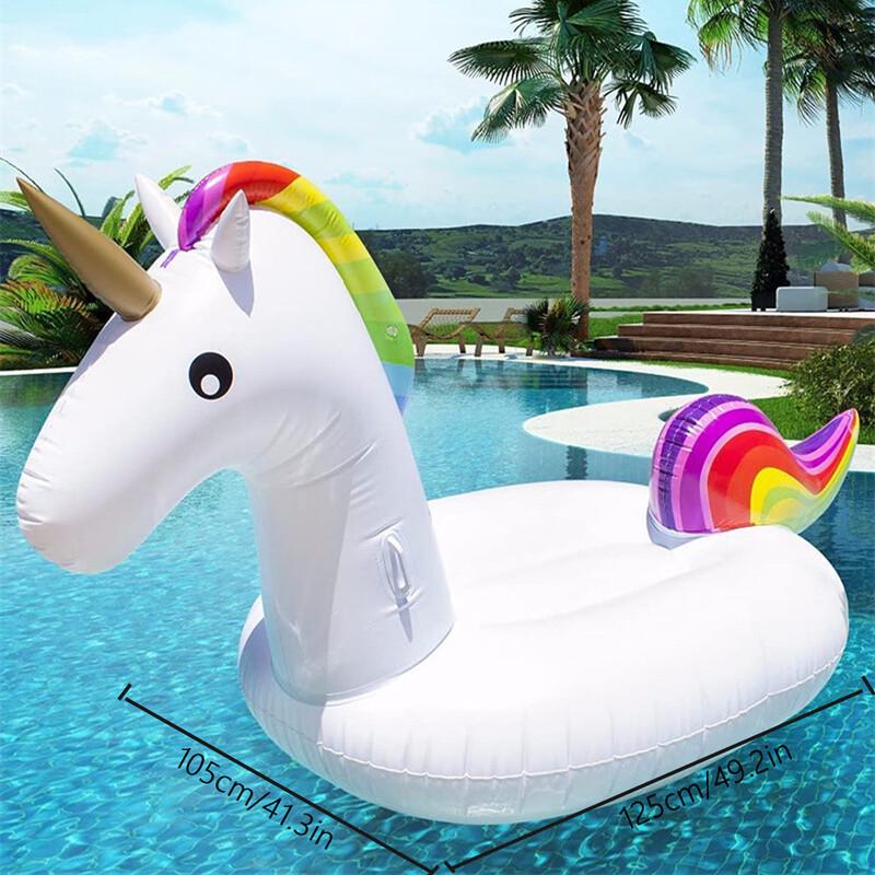 Giant White Swan & Unicorn Pool Float