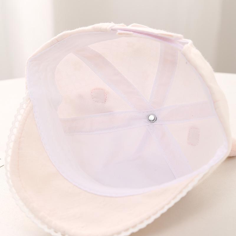 Jarní dětská sluneční čepice, kšilt ve tvaru kachního zobáku, 0-6 měsíců, měkká a roztomilá baseballová čepice na ochranu před sluncem pro dívky