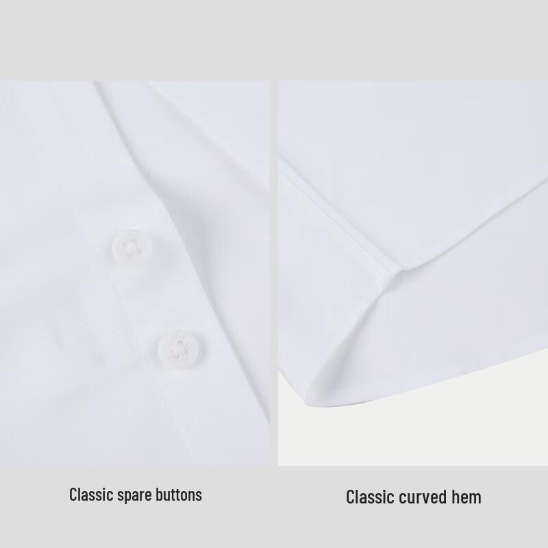 HLA Men's Short-Sleeve Lapel Solid Shirt