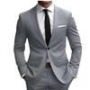 Men's European & American Casual Two-Piece Suit Set for Weddings/Banquets
